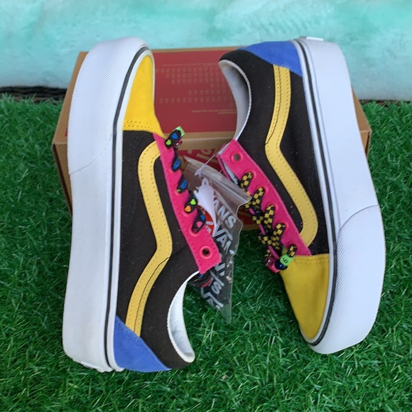 Vans Shoes | Vans Old Skool Platform Vans Beads Multitrwht Men | Color: Pink/Yellow | Size: 9.5 | Vans_Capital's Closet